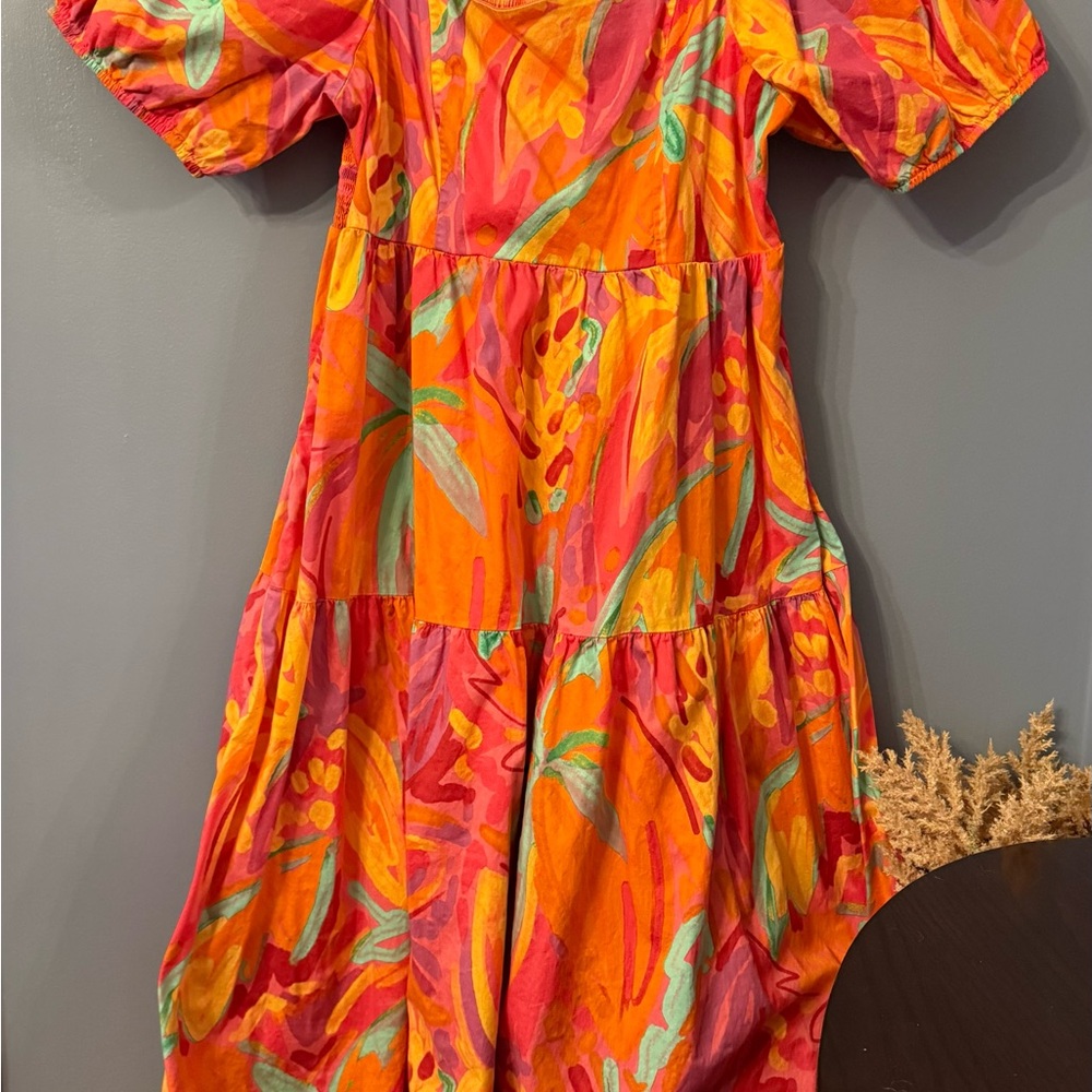 Vibrant Floral Dress by Crystal Sky